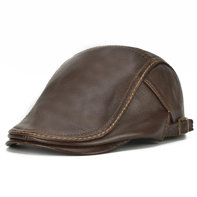 Freiburg Genuine Leather Duckbill Flat Cap