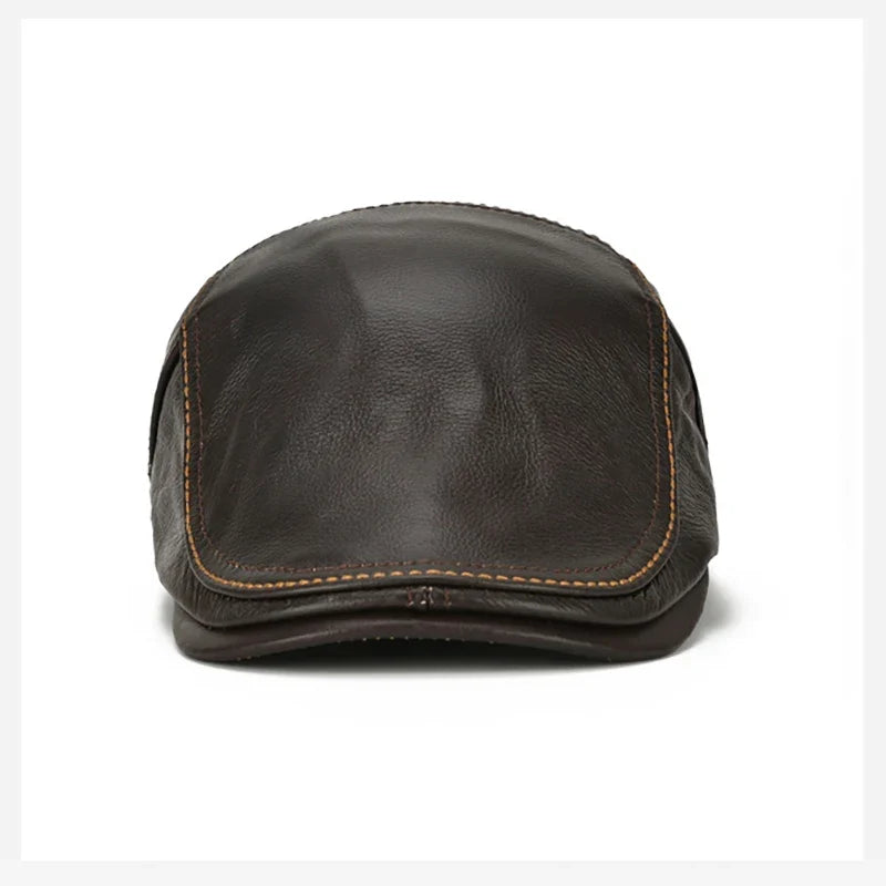 Freiburg Genuine Leather Duckbill Flat Cap