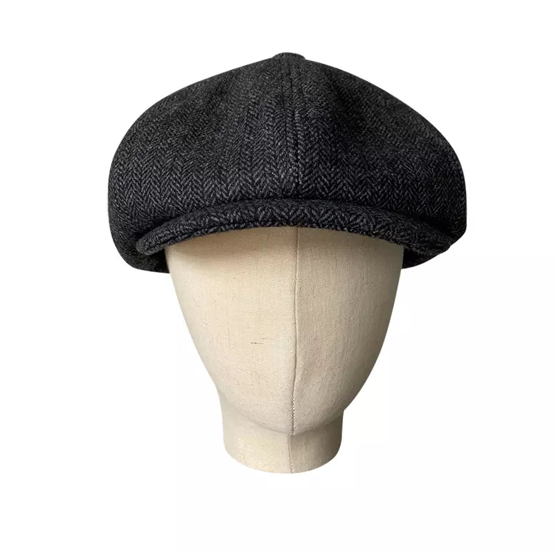 Godard Wool Herringbone Newsboy Cap
