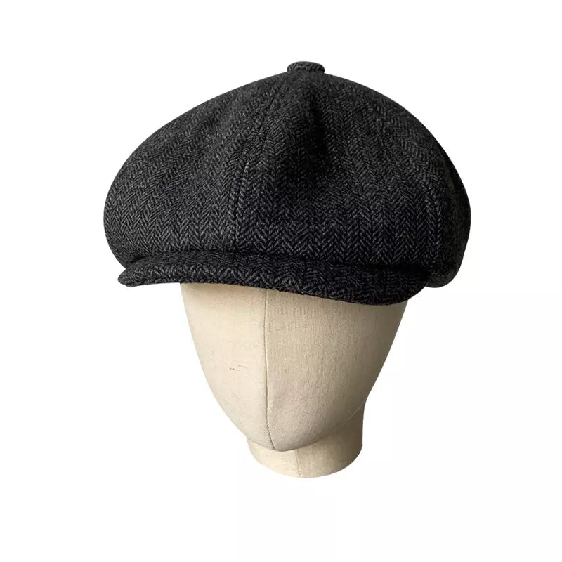 Godard Wool Herringbone Newsboy Cap