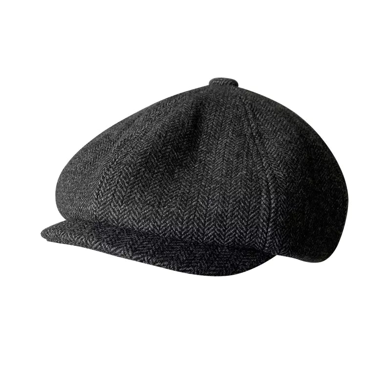 Godard Wool Herringbone Newsboy Cap
