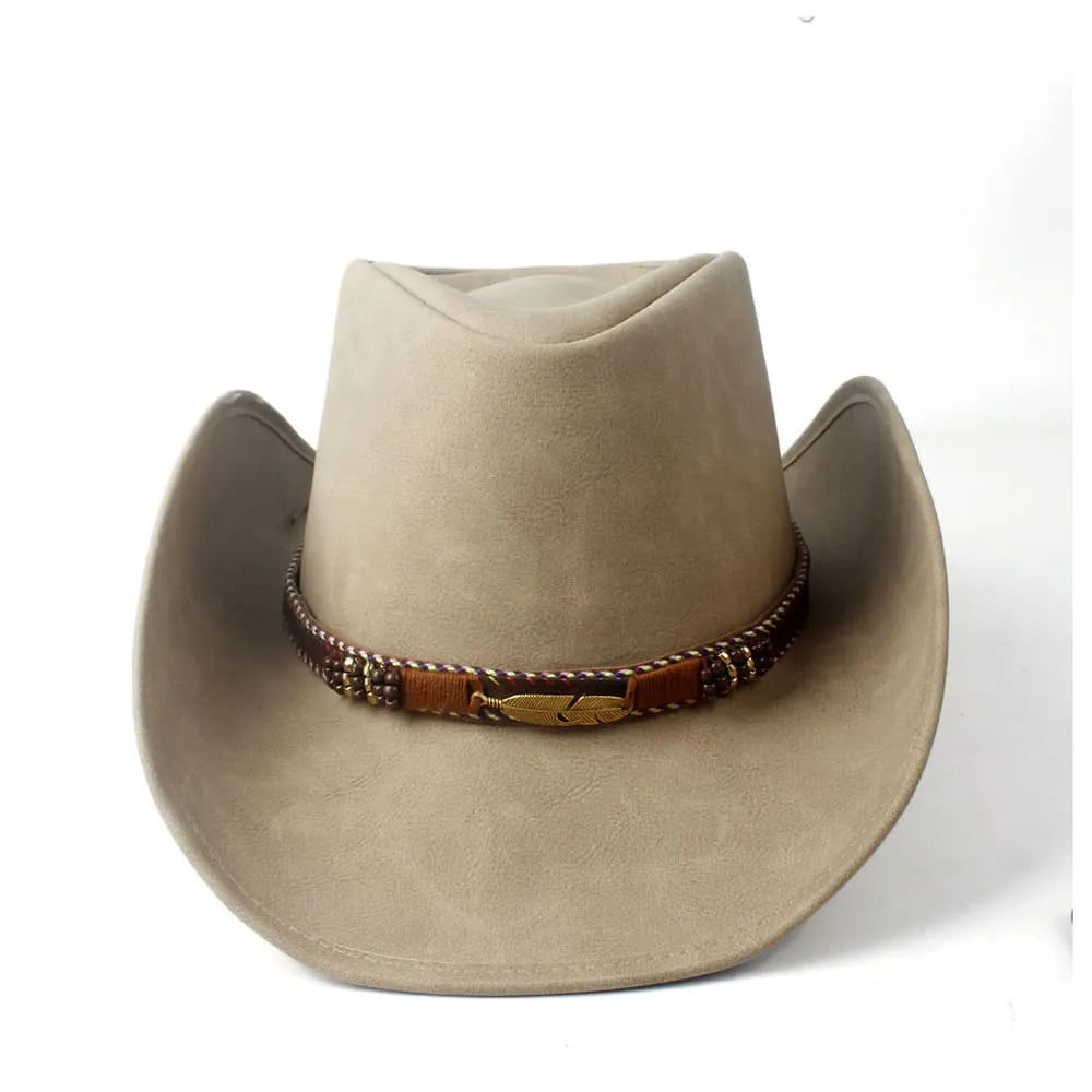 Golden Phoenix Genuine Leather Cowboy Hat