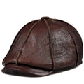 Hampton Genuine Leather Newsboy Cap