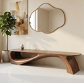 Handcrafted Solid Wood Artistic Wood Bench