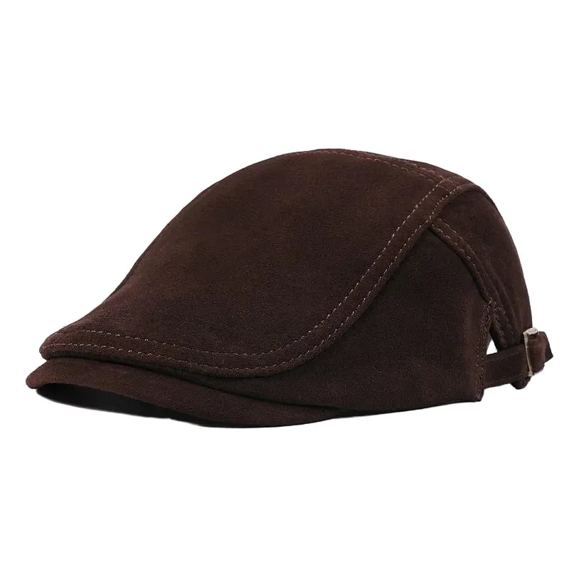 Hartford Genuine Leather Duckbill Flat Cap