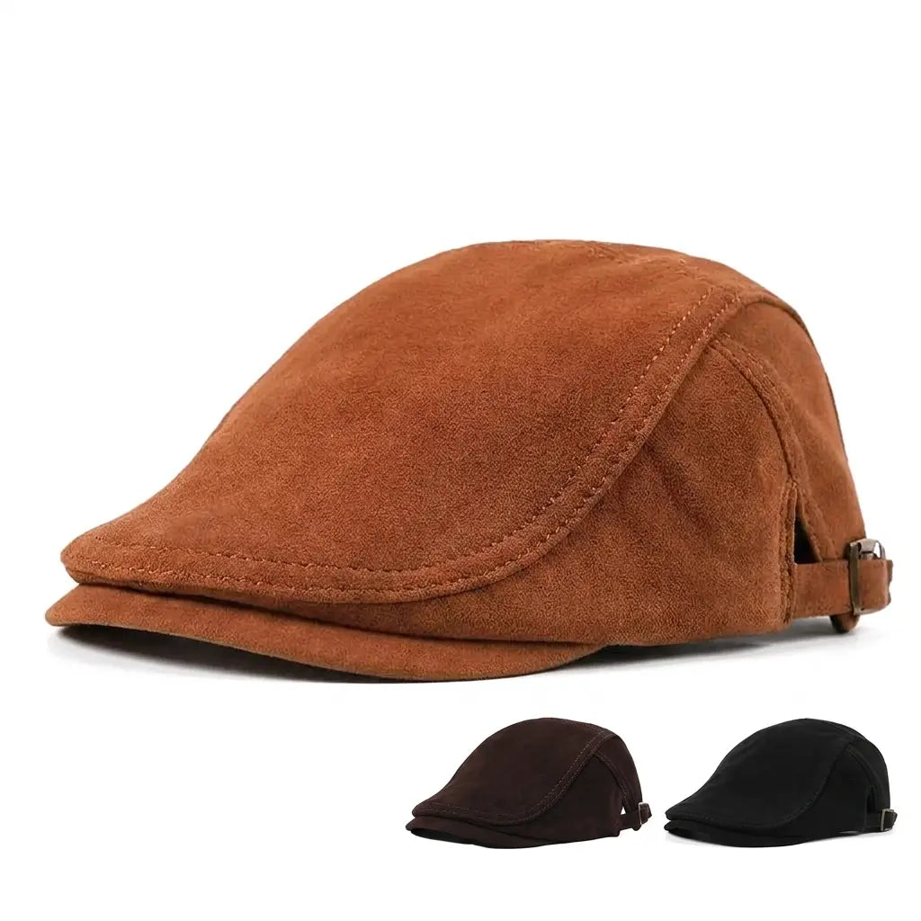 Hartford Genuine Leather Duckbill Flat Cap