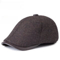 Hudson Genuine Leather Wool Duckbill Flat Cap