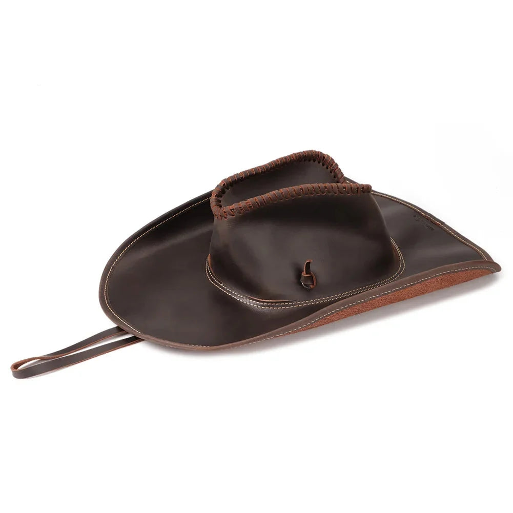 Hummerpaul Handcraft Genuine Leather Cowboy Hat