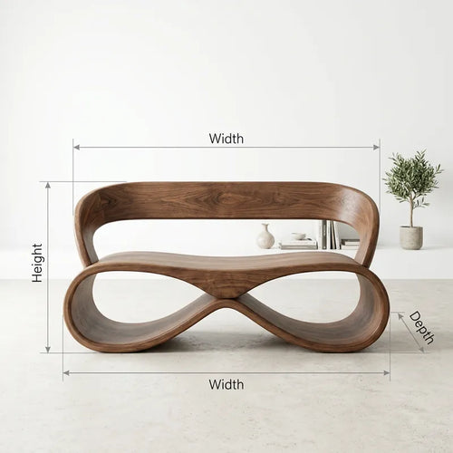 Infinity Loop Solid Wood Bench