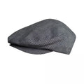 Jersey Gray Striped Linen Flat Cap