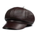 Joliet Genuine Leather Newsboy Cap