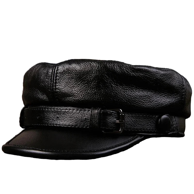 Joliette Genuine Leather Sailor Cap