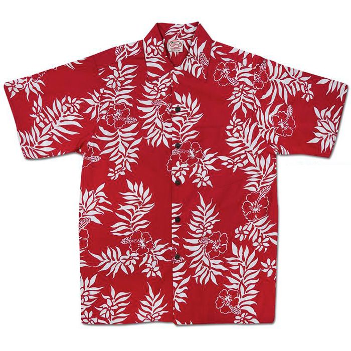 Mini Tahitian (Red/White) Hawaiian Shirts