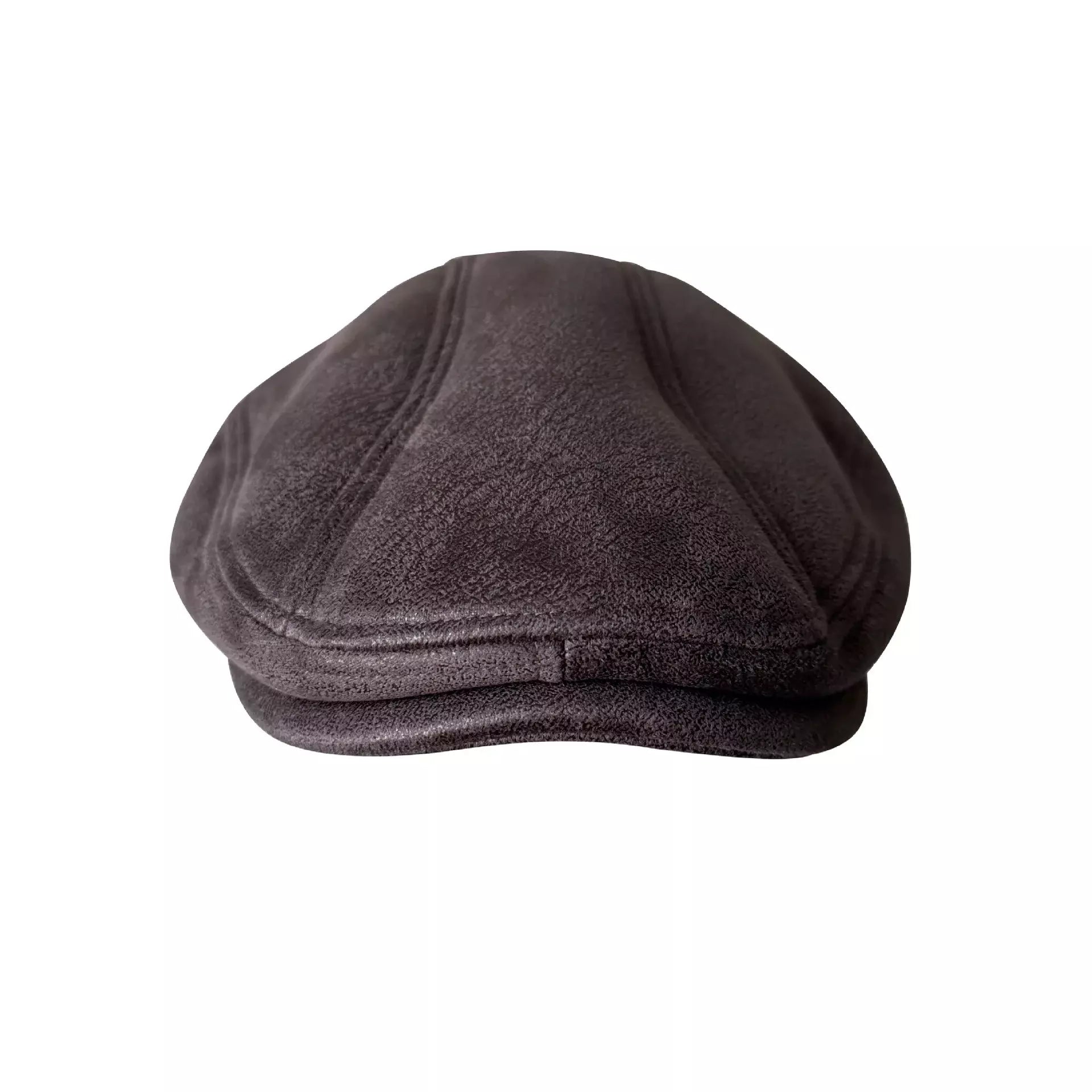 Kearney Vintage Coffee Leather Flat Cap
