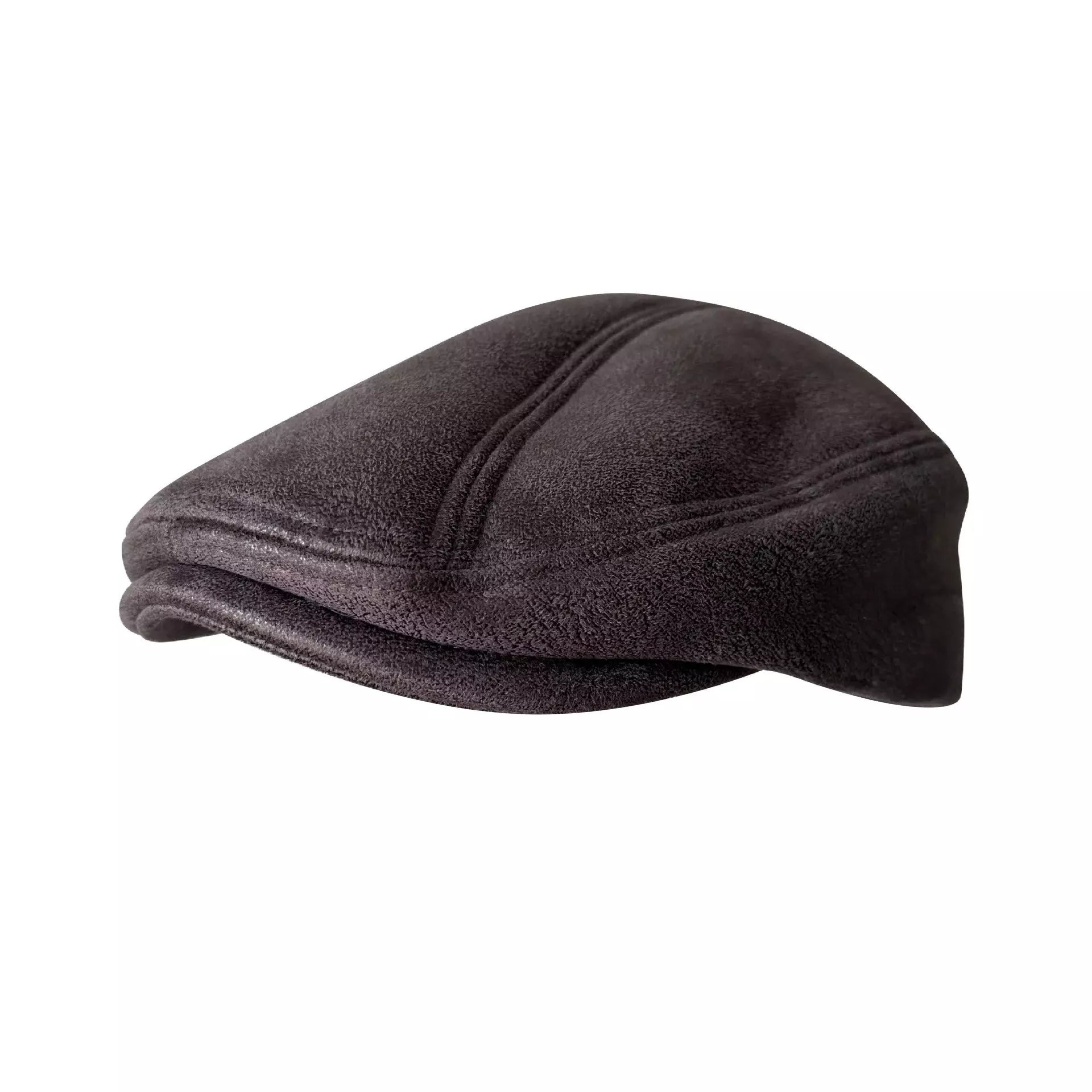 Kearney Vintage Coffee Leather Flat Cap