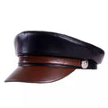 La Roque Black Genuine Leather Sailor Cap