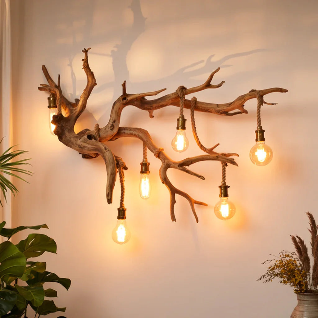 Driftwood Branch Wall Sconce