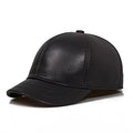 Larkin Short Brim Genuine Leather Baseball Cap