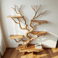 Live Edge Solid Wood Tree Branch Biophilic Design Bookshelf