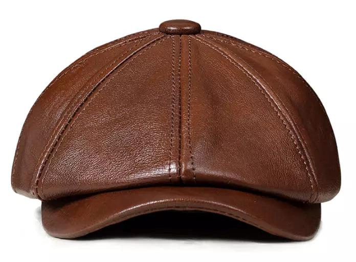 Louis Genuine Leather Newsboy Cap