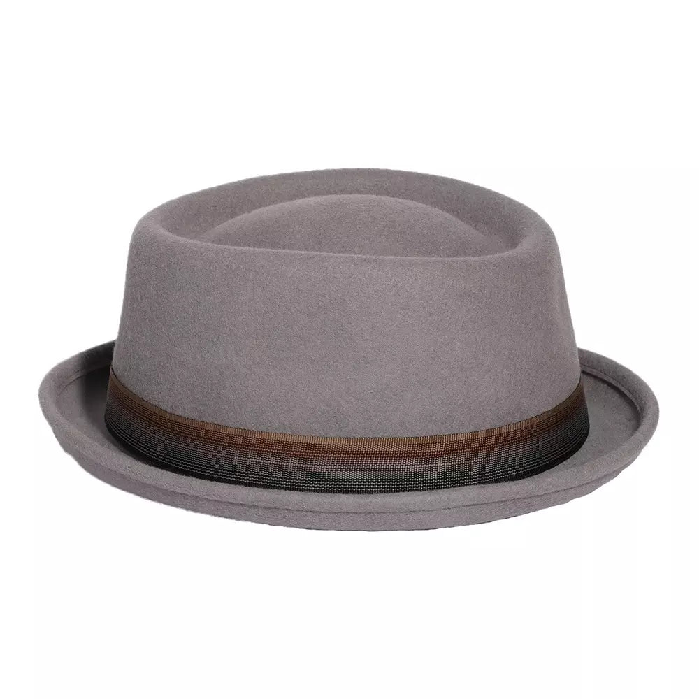 Lucca Gray Wool Porkpie Hat