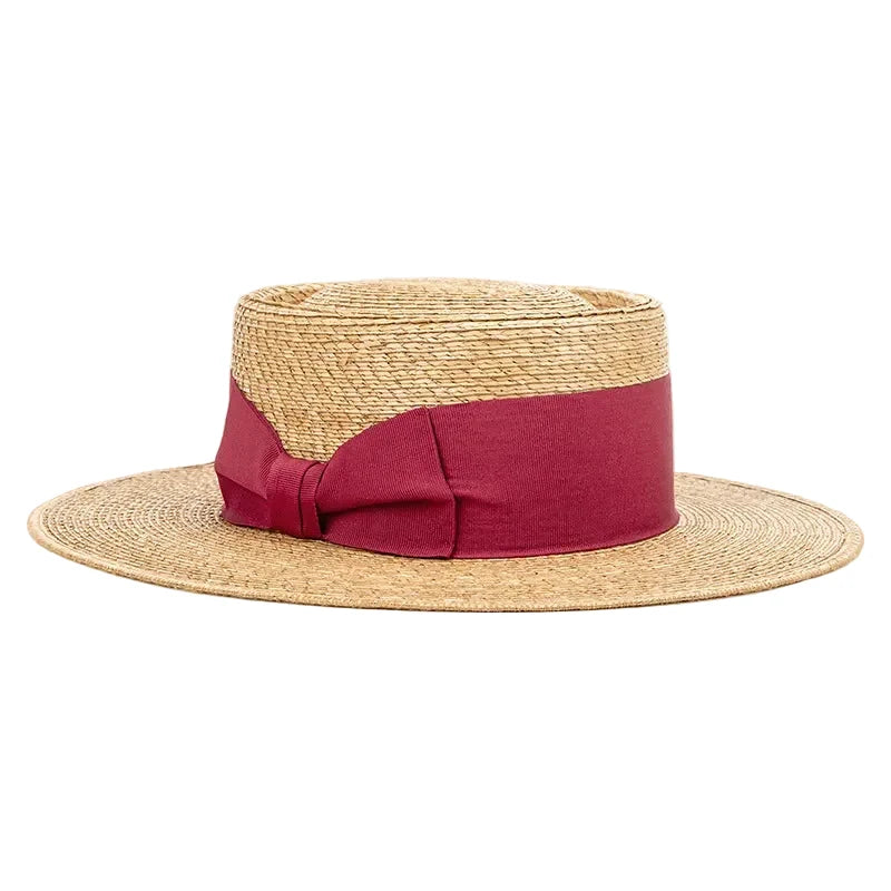 Maldives Summer Handmade Straw Porkpie Hat