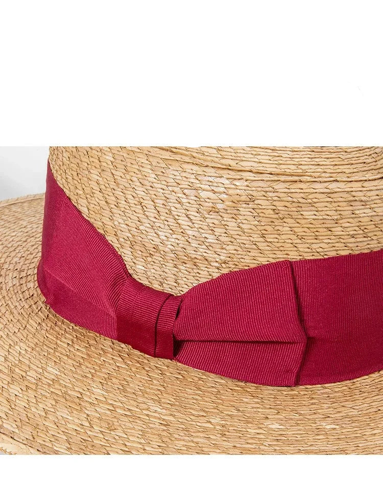 Maldives Summer Handmade Straw Porkpie Hat