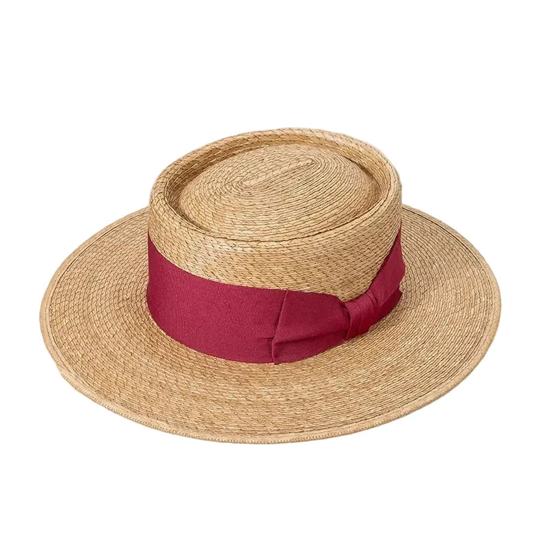 Maldives Summer Handmade Straw Porkpie Hat