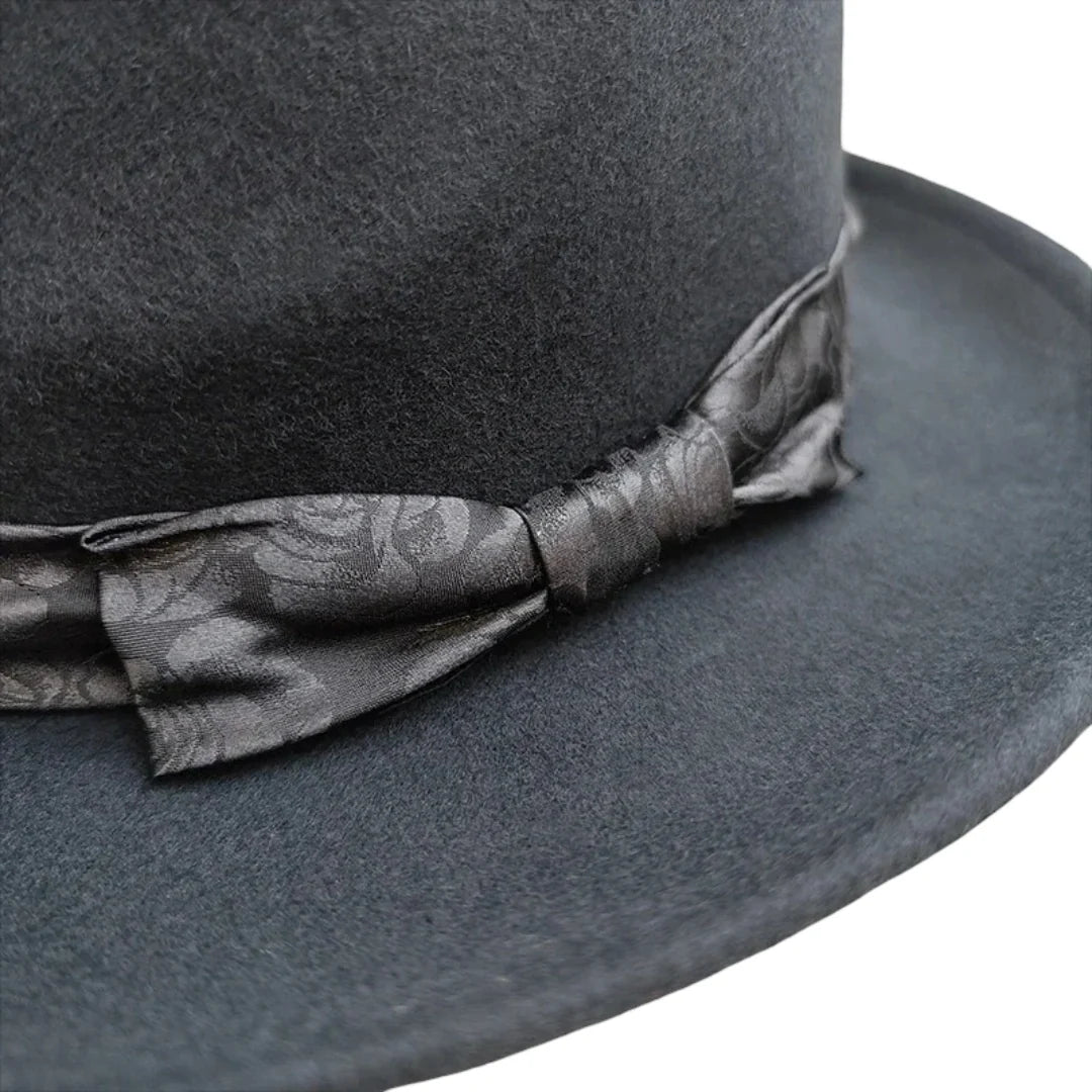 McCarthy Wool Bownkot Black Fedora Hat