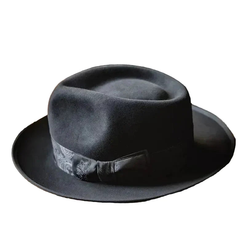 McCarthy Wool Bownkot Black Fedora Hat