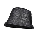 McMahon Black Genuine Leather Bucket Hat
