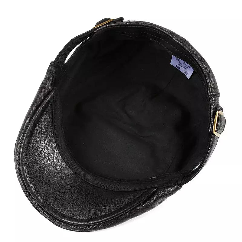 Melville Genuine Leather Duckbill Flat Cap