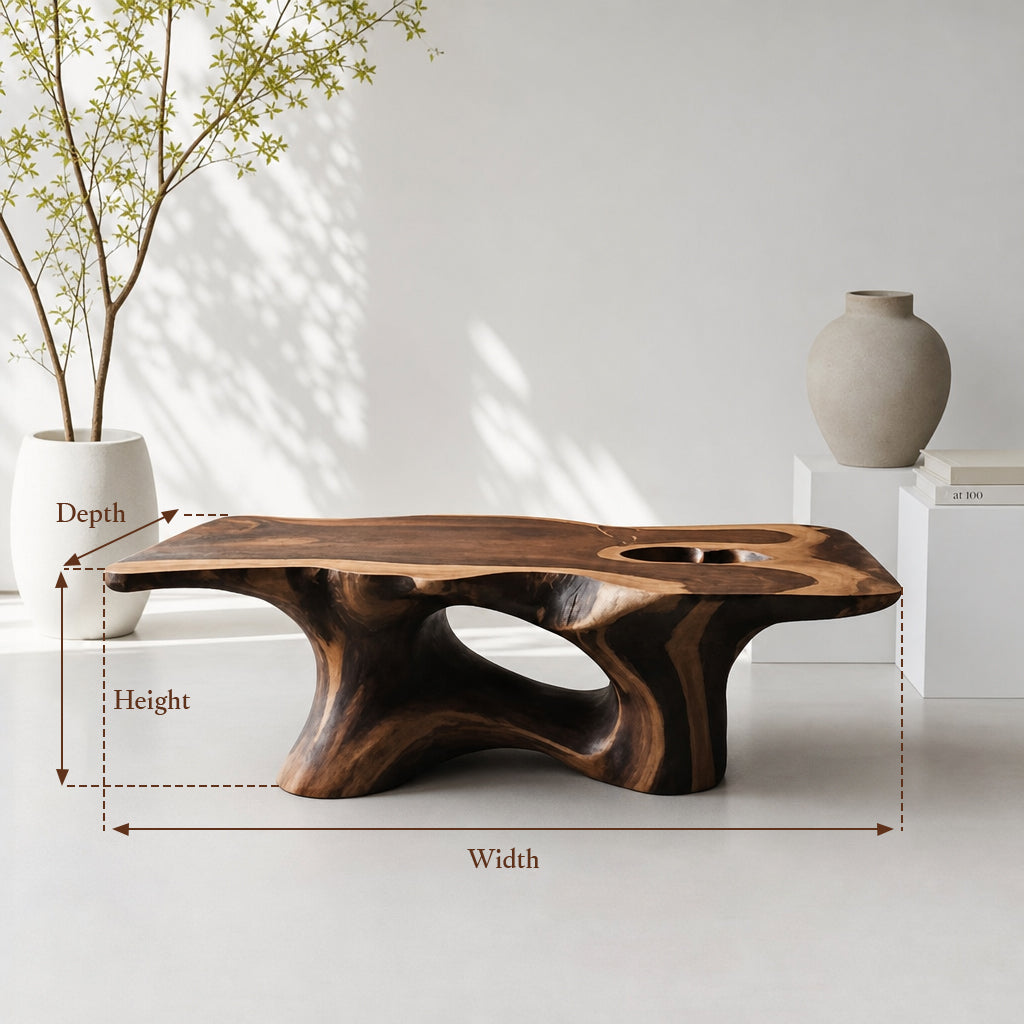 Mid Century Live Edge Coffee Table