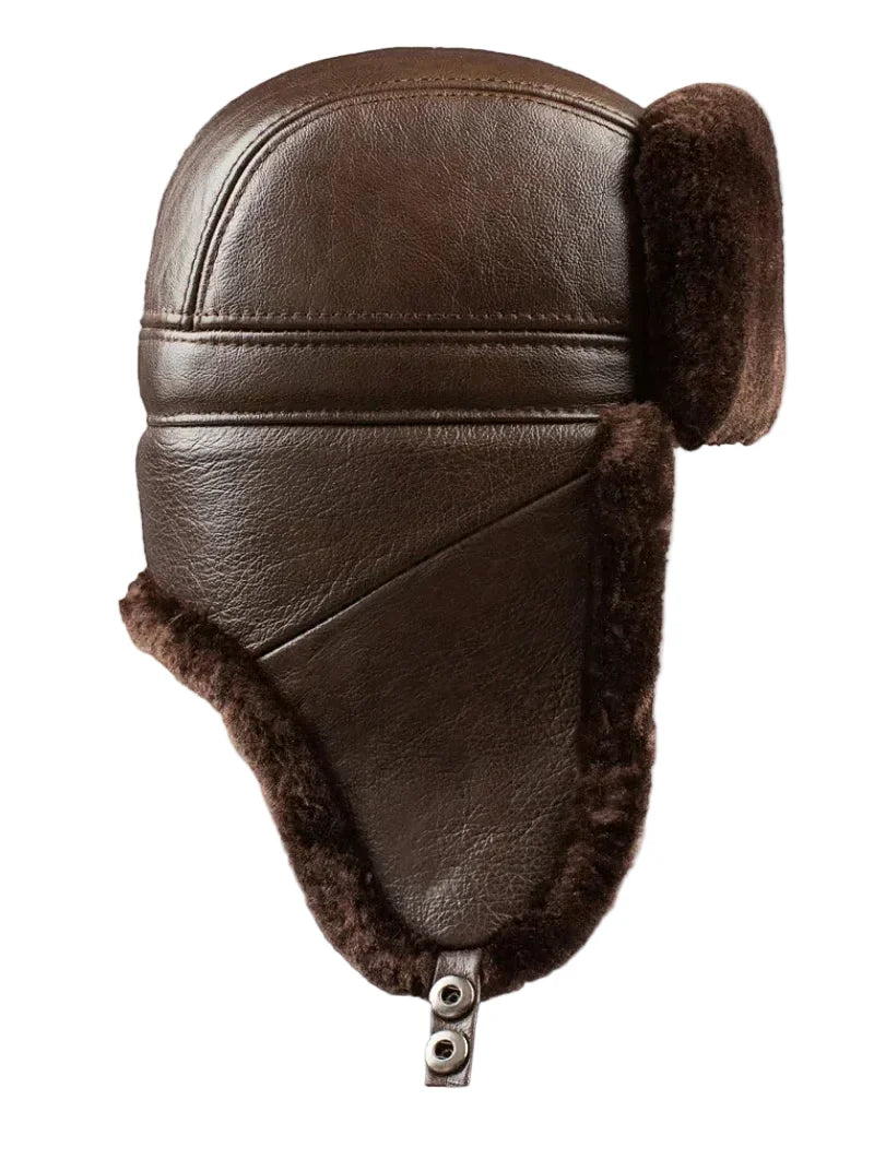 Missoula Winter Genuine Leather Ushanka Bomber Hat