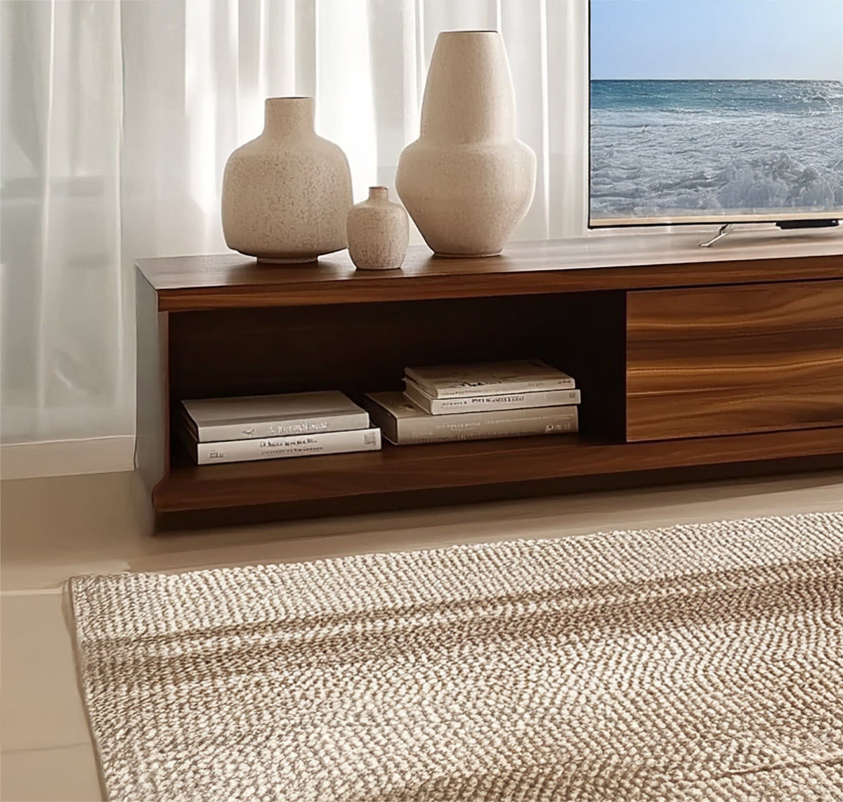 Modern Solid Wood TV Console