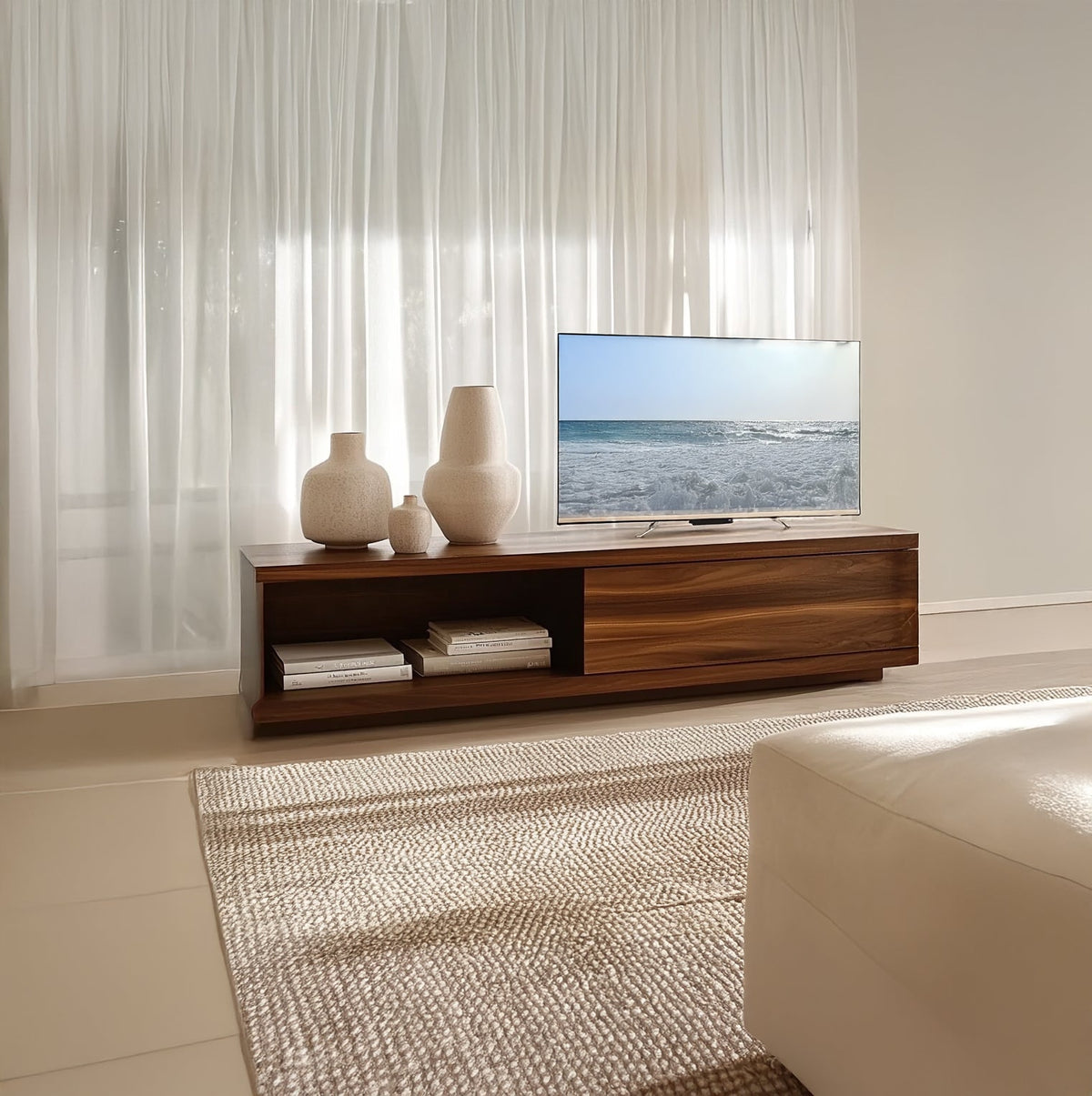 Modern Solid Wood TV Console