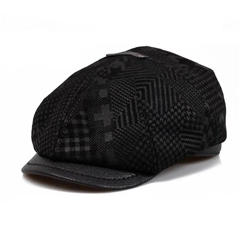 Montclair Genuine Leather Newsboy Cap