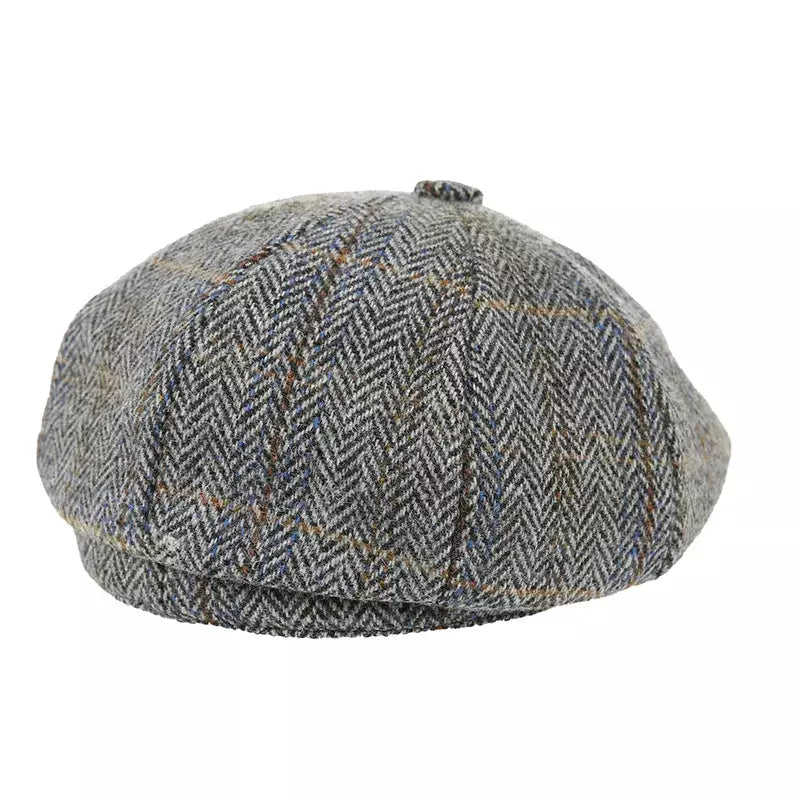 Moore Herringbone Wool Newsboy Cap