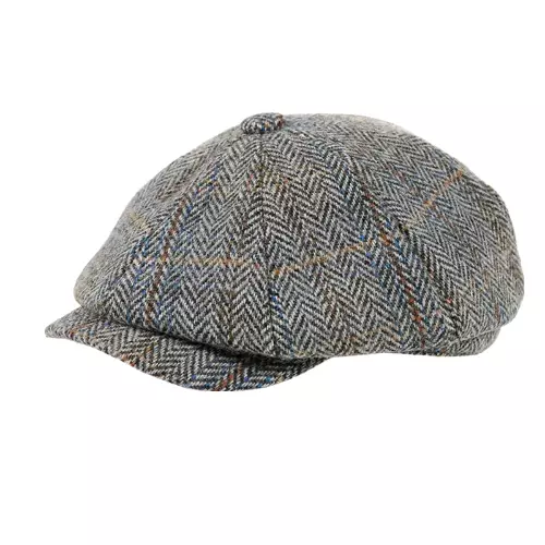 Moore Herringbone Wool Newsboy Cap