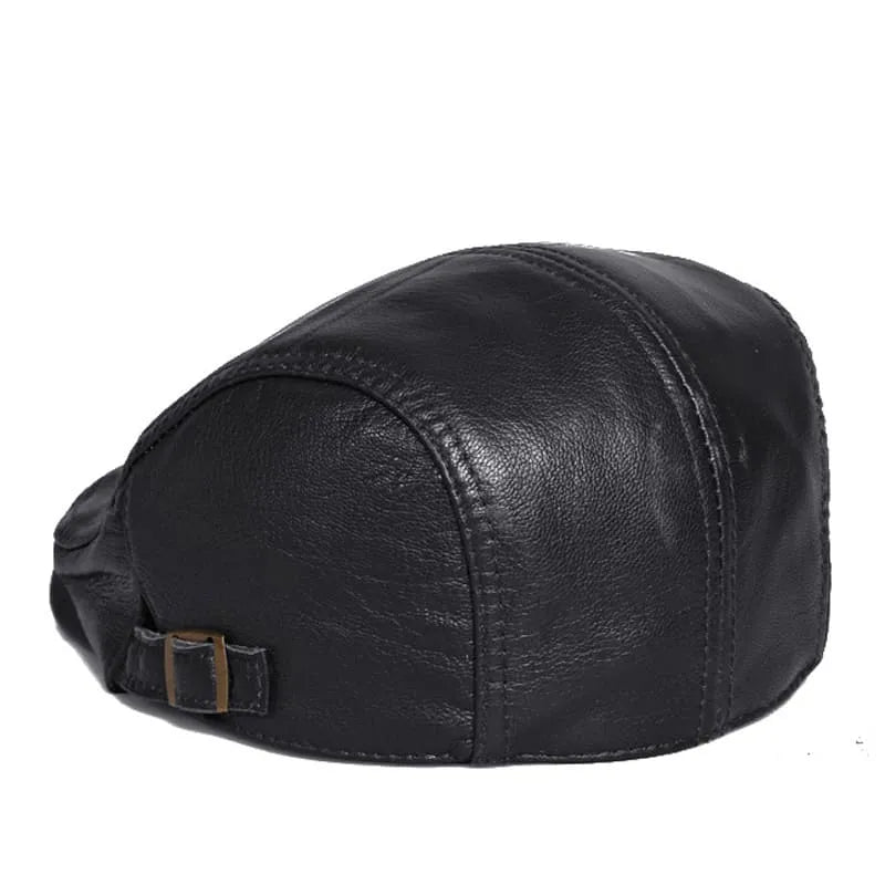 Mulholland Genuine Leather Duckbill Flat Cap
