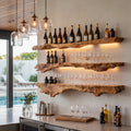 Natural Edge Solid Wood Wave Wall Shelf