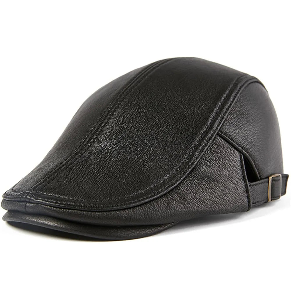 Newport Genuine Leather Duckbill Flat Cap
