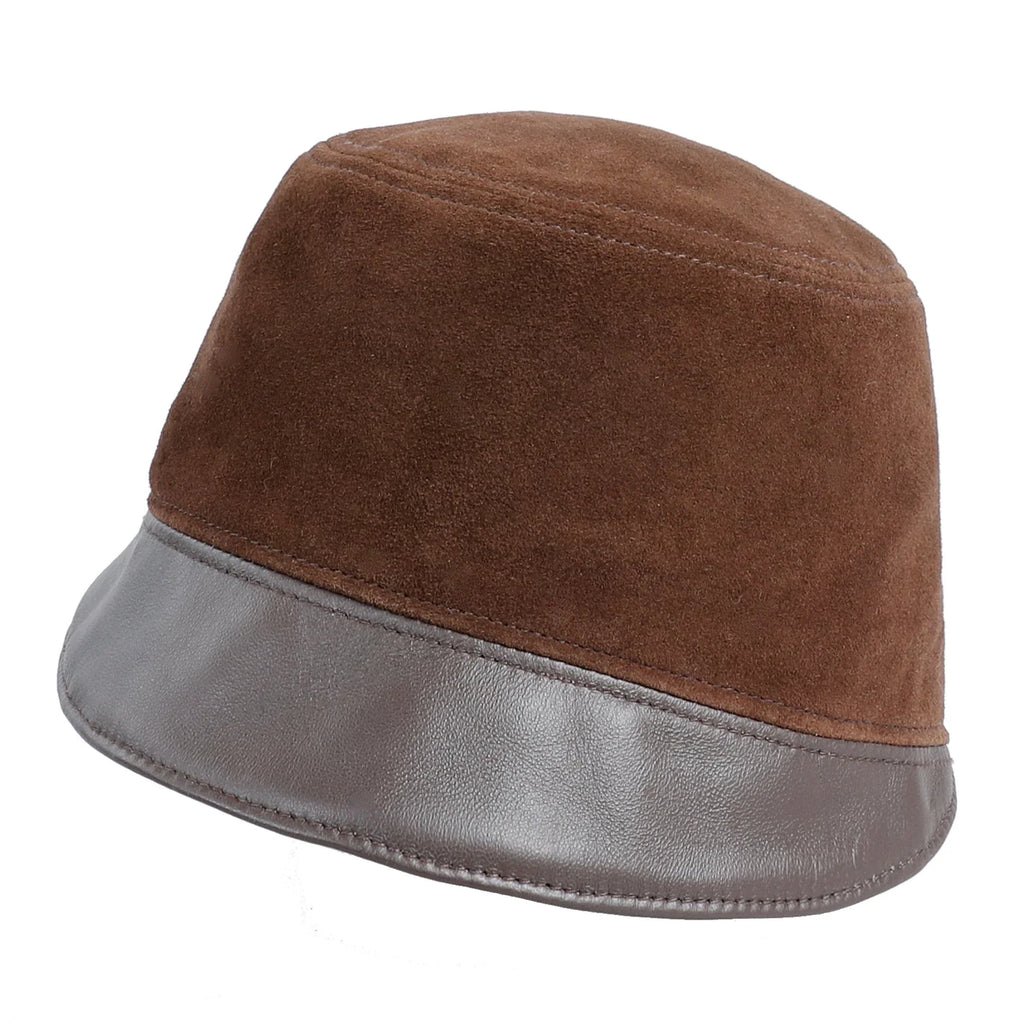 Orléans Woman Genuine Suede Leather Cloche Hat