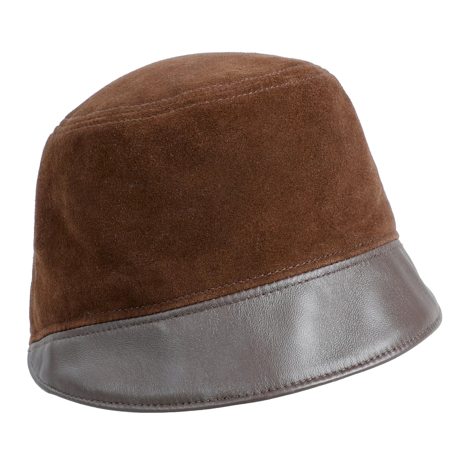 Orléans Woman Genuine Suede Leather Cloche Hat