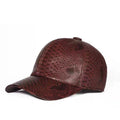 Raleigh Snakeskin Genuine Leather Baseball Cap