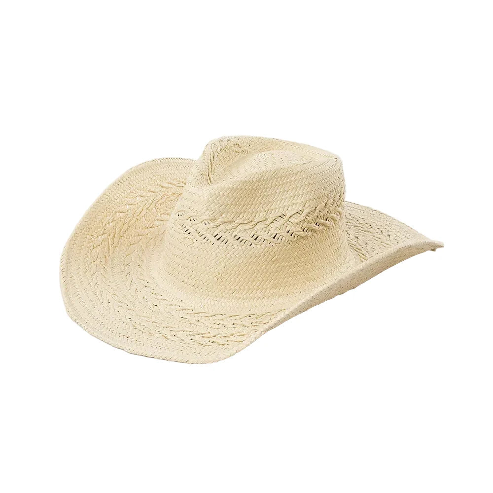 Recife Summer Handmade Straw Western Cowboy Hat