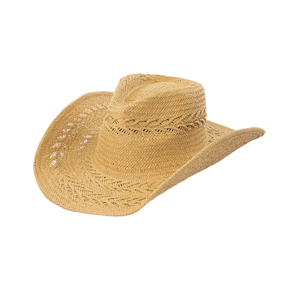 Recife Summer Handmade Straw Western Cowboy Hat