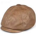 Rivette Genuine Leather Newsboy Cap
