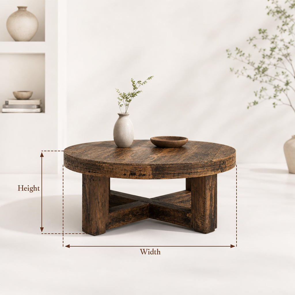 Round Oak Coffee Table