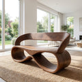 Infinity Loop Solid Wood Bench